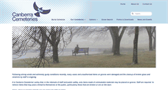 Desktop Screenshot of canberracemeteries.com.au